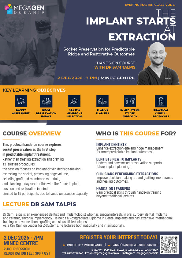 [Evening Masterclass VOL 6] The Implant Starts at Extraction